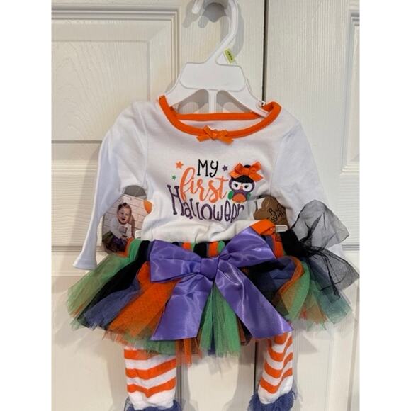 NEW Baby Girl My First Halloween Costume 3-PC Outfit Set 3 Months - Picture 3 of 8